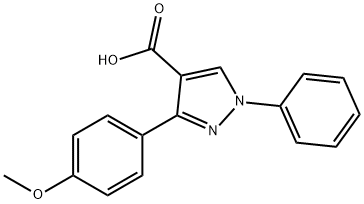 3-(4-METHOXY-PHENYL)-1-PHENYL-1H-PYRAZOLE-4-CARBOXYLIC ACID Structure