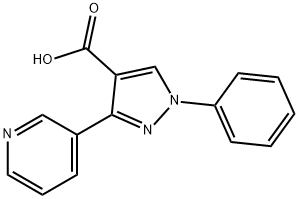 1-PHENYL-3-PYRIDIN-3-YL-1H-PYRAZOLE-4-CARBOXYLIC ACID Structure