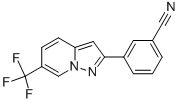 3-(6-(트리플루오로메틸)피라졸로[1,5-A]피리딘-2-일)벤조니트릴 구조식 이미지