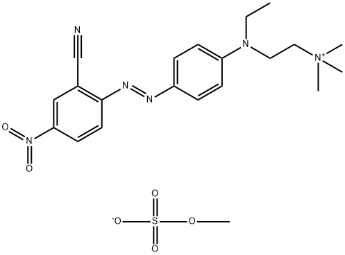 [2-[[4-[(2-cyano-4-nitrophenyl)azo]phenyl]ethylamino]ethyl]trimethylammonium methyl sulphate 구조식 이미지