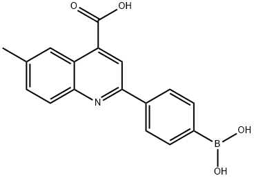 2-(4-DIHYDROXYBORANE)PHENYL-4-CARBOXY-6-METHYLQUINOLINE Structure