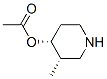 4-Piperidinol,3-methyl-,acetate(ester),(3S,4R)-(9CI) Structure