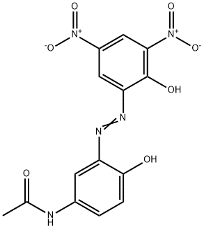 N-[4-히드록시-3-[(2-히드록시-3,5-디니트로페닐)아조]페닐]아세트아미드 구조식 이미지