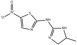 2-(4-Methyl-1,3-imidazolinyliden-(2)-amino)-5-nitrothiazol [German] 구조식 이미지