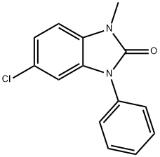 1,3-Dihydro-5-chloro-1-methyl-3-phenyl-2H-benzimidazol-2-one 구조식 이미지