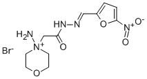 Morpholinium, amino(((5-nitrofurfurylidene)hydrazino)carbonylmethyl)-,  bromide Structure