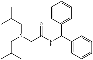 2-(Bis(2-methylpropyl)amino)-N-(diphenylmethyl)acetamide Structure