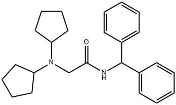 N-benzhydryl-2-(dicyclopentylamino)acetamide Structure