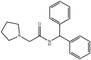 N-(Diphenylmethyl)-1-pyrrolidineacetamide Structure
