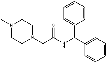 1-Piperazineacetamide, N-(diphenylmethyl)-4-methyl- Structure