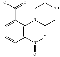 3-NITRO-2-PIPERAZIN-1-YLBENZOIC ACID Structure