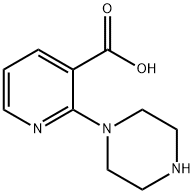 2-PIPERAZIN-1-YLNICOTINIC ACID 구조식 이미지