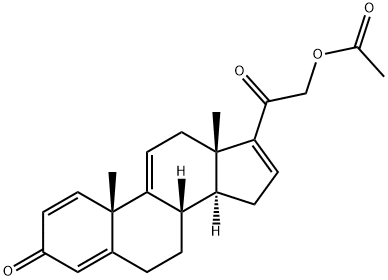 3,20-Dioxopregna-1,4,9(11),16-tetraen-21-yl acetate 구조식 이미지