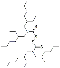 테트라키스(2-에틸헥실)티우람디설파이드 구조식 이미지
