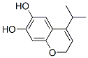 2H-1-Benzopyran-6,7-diol, 4-(1-methylethyl)- (9CI) Structure