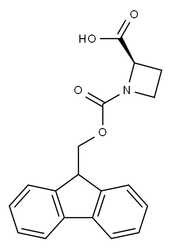 (R)-N-FMOC-AZETIDINE-2-CARBOXYLIC ACID, 95%, (98% E.E.) Structure