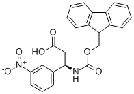 FMOC-(R)-3-AMINO-3-(3-NITRO-PHENYL)-PROPIONIC ACID 구조식 이미지