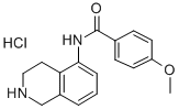 Isoquinoline, 1,2,3,4-tetrahydro-5-(4-methoxybenzamido)-, hydrochlorid e Structure