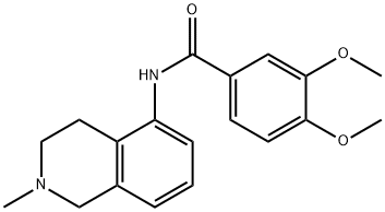 3,4-디메톡시-N-(1,2,3,4-테트라히드로-2-메틸이소퀴놀린-5-일)벤즈아미드 구조식 이미지