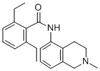 Isoquinoline, 1,2,3,4-tetrahydro-5-(2,6-diethylbenzamido)-2-methyl- Structure