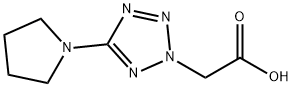 2-[5-(Pyrrolidin-1-yl)-2H-tetrazol-2-yl]ethanoic acid, 2-(Carboxymethyl)-5-(pyrrolidin-1-yl)-2H-tetrazole 구조식 이미지