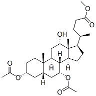 methyl 3-alpha,7-alpha-diacetoxy-12-alpha-hydroxy-5-beta-cholan-24-oate 구조식 이미지