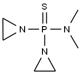 Phosphinothioic amide, P,P-bis(1-aziridinyl)-N,N-dimethyl- Structure