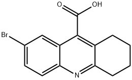 7-브로모-1,2,3,4-테트라하이드로-아크리딘-9-카복실산 구조식 이미지