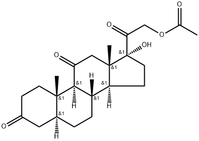 17,21-dihydroxy-5alpha-pregnane-3,11,20-trione 21-acetate  구조식 이미지