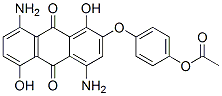 p-[[4,8-diamino-1,5-dihydroxy-9,10-dioxo-9,10-dihydro-2-anthryl]oxy]phenyl acetate  구조식 이미지