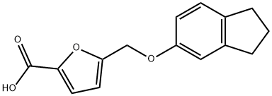 5-[(2,3-dihydro-1H-inden-5-yloxy)methyl]furan-2-carboxylic acid 구조식 이미지