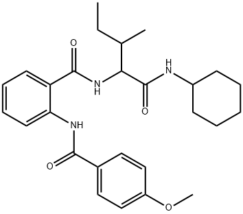 Benzamide, N-[1-[(cyclohexylamino)carbonyl]-2-methylbutyl]-2-[(4-methoxybenzoyl)amino]- (9CI) 구조식 이미지