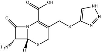 7-Amino-3-(1,2,3-triazol-4-ylthio)methyl cephalosporanic acid Structure