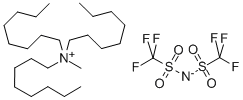 N-메틸-N,N-디옥틸-1-옥탄아미늄과 1,1,1-트리플루오로-N-[(트리플루오로메틸)술포닐]메탄술폰아미드의 염(1:1) 구조식 이미지