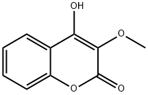 3-Methoxy-4-hydroxy-2H-1-benzopyran-2-one 구조식 이미지