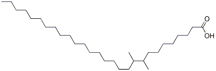 9,10-Dimethyloctacosanoic acid Structure