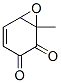 7-Oxabicyclo[4.1.0]hept-4-ene-2,3-dione,  1-methyl- Structure