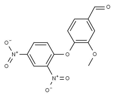 4-(2,4-DINITROPHENOXY)-3-METHOXYBENZALDEHYDE 구조식 이미지