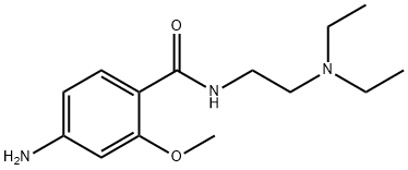 4-아미노-N-[2-(디에틸아미노)에틸]-2-메톡시벤즈아미드 구조식 이미지