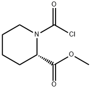 2-Piperidinecarboxylic acid, 1-(chlorocarbonyl)-, methyl ester, (2S)- (9CI) Structure