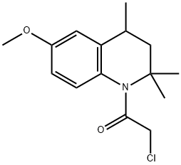 2-CHLORO-1-(6-METHOXY-2,2,4-TRIMETHYL-3,4-DIHYDRO-2H-QUINOLIN-1-YL)-ETHANONE 구조식 이미지