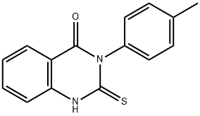 2-MERCAPTO-3-P-TOLYL-3H-퀴나졸린-4-ONE 구조식 이미지
