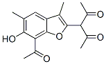 7-Acetyl-2-(1-acetyl-2-oxopropyl)-3,5-dimethylbenzofuran-6-ol Structure