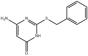 2-(BENZYLMERCAPTO)-4-HYDROXY-6-AMINOPYRIMIDINE 구조식 이미지