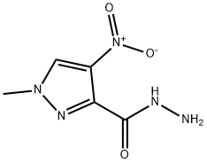 1H-pyrazole-3-carboxylic acid, 1-methyl-4-nitro-, hydrazid Structure