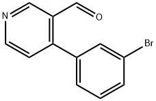 4-(3-브로모페닐)-3-피리딘카르복스알데하이드 구조식 이미지