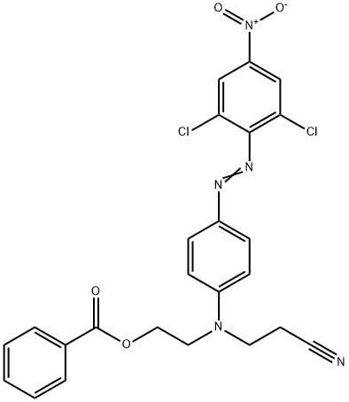 2-[N-(2-cyanoethyl)-4-[(2,6-dichloro-4-nitrophenyl)azo]anilino]ethyl benzoate 구조식 이미지