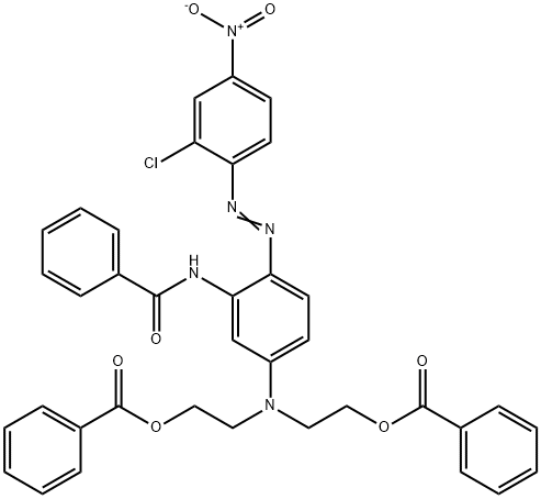 2-[[3-benzamido-4-(2-chloro-4-nitro-phenyl)diazenyl-phenyl]-(2-benzoyloxyethyl)amino]ethyl benzoate Structure