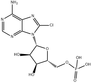 8-CHLOROADENOSINE-5'-O-MONOPHOSPHATE SODIUM SALT Structure