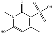 1,2-dihydro-6-hydroxy-1,4-dimethyl-2-oxo-3-pyridinesulphonic acid 구조식 이미지